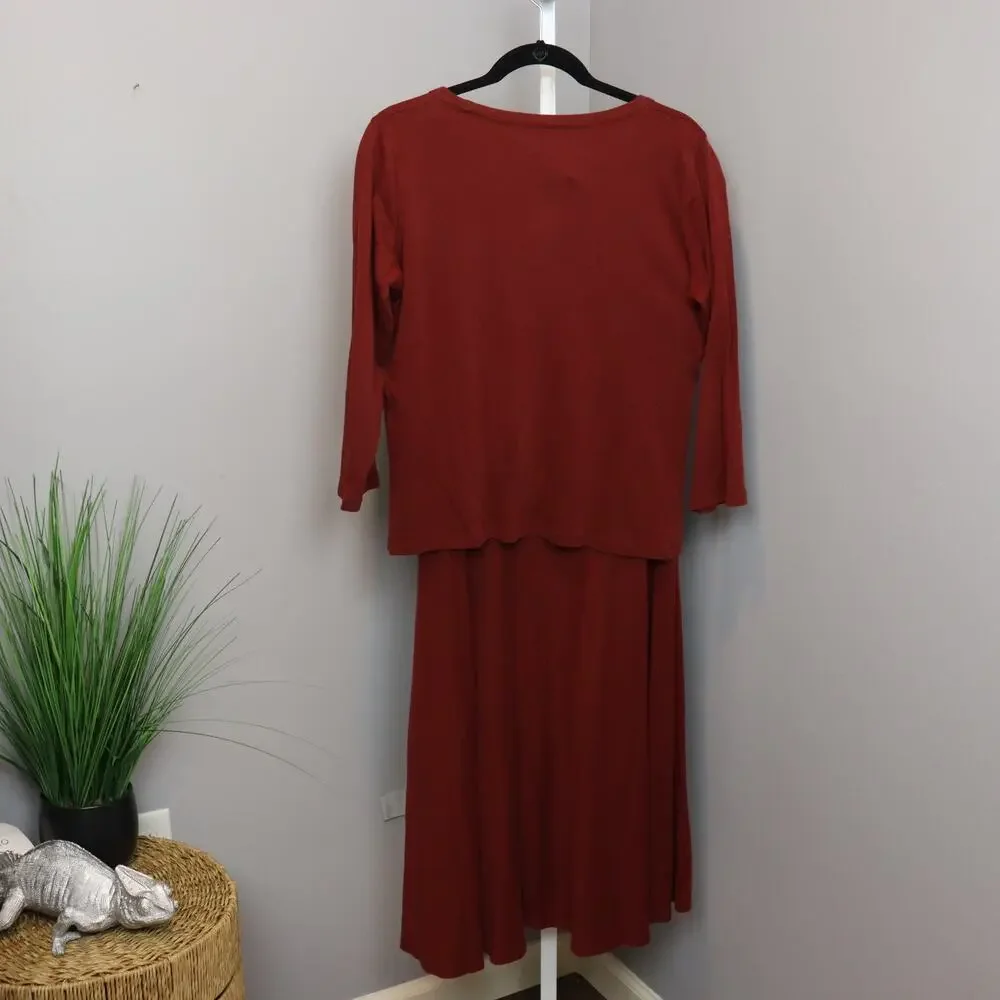 Peruvian Connection Pima Cotton Knit‎ Set Rust L
